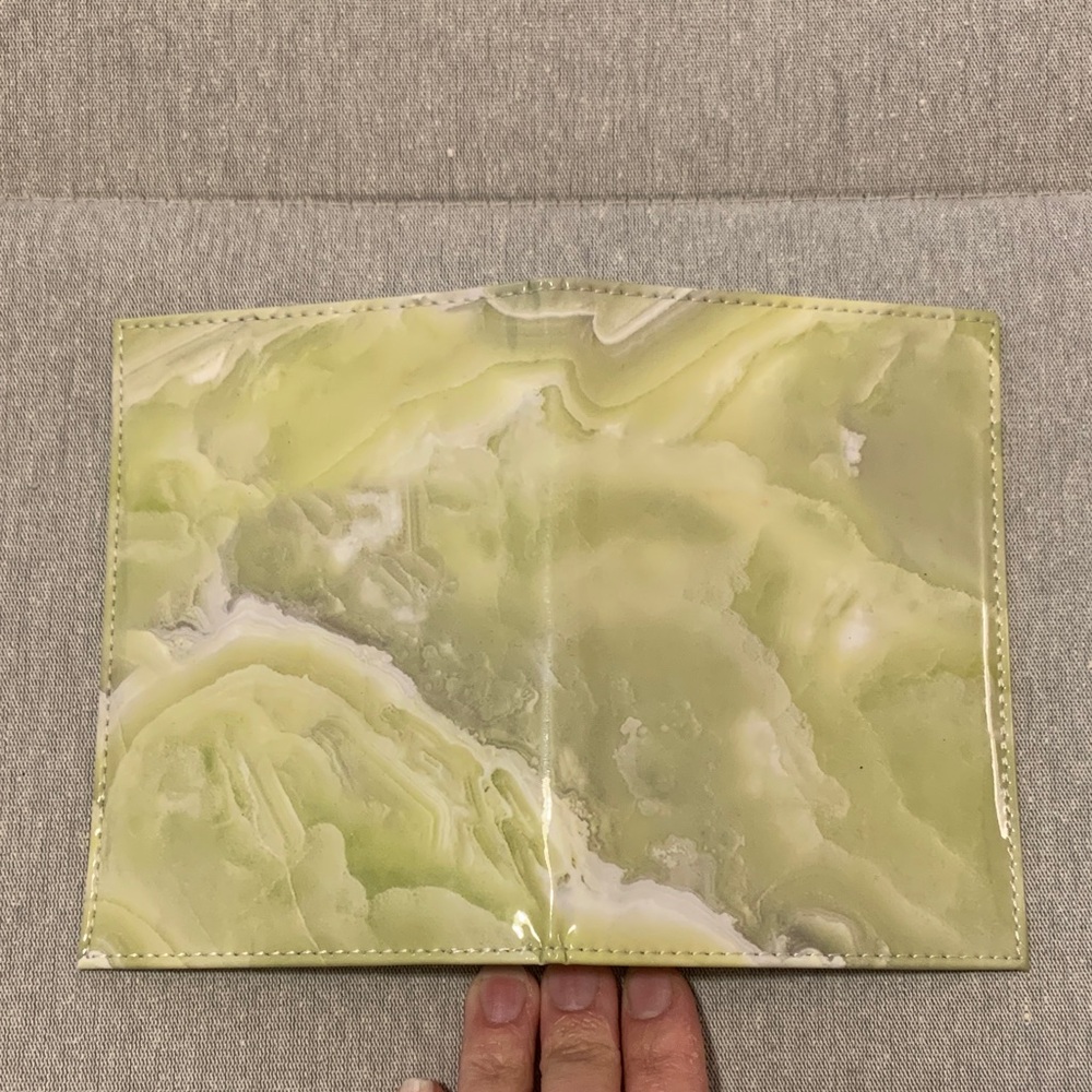 Green Marble Pattern Passport Holder - image 4